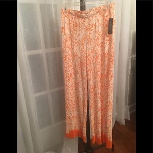 Orange & White Pants